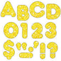 Yellow Sparkle 4-Inch Casual Uppercase Letters [T1616]