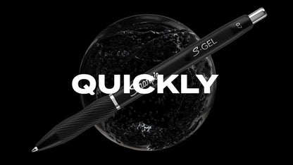 Sharpie S-Gel Pens 0.5 mm Pen Point Size, Black Gel-based Ink, 4 Pack