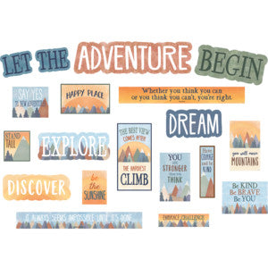 Moving Mountains Let the Adventure Begin Mini Bulletin Board [TCR9143]