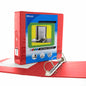 BAZIC 2 Inch Red Slant-D Ring View Binder w/ 2 Pockets [4153]