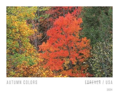 USPS Forever Stamps Sheet - 2024 forever stamps Autumn Colors