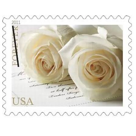 USPS Forever Stamps Sheet - (2011) USPS Wedding Roses Commemorative Forever Stamps