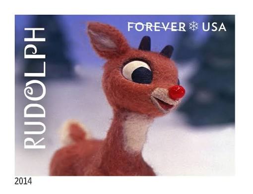 USPS Forever Stamps Book - 2014 USPS Rudolph the Red-Nosed Reindeer Forever Stamps