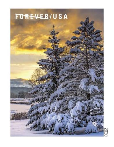 USPS Forever Stamps Sheet - (2020) USPS Winter Scenes First Class Forever Postage Stamps