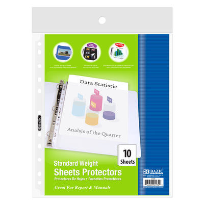 Sheet Protectors Standard Weight Top Loading (10/Pack) [2130]