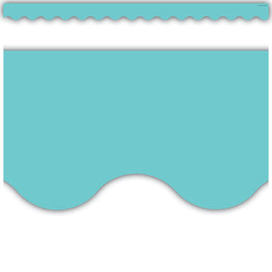 Light Turquoise Scalloped Border Trim [TCR8736]