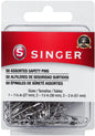 SINGER 00226 Assorted Safety Pins, Multisize, Nickel Plated, 50-Count [226]