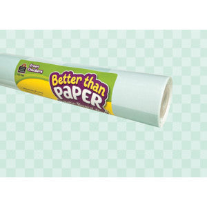 Better Than Paper Bulletin Board Roll -Green Checkers [TCR77601]