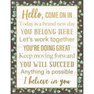 Eucalyptus Hello Chart 17x22 [TCR7981]