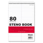 BAZIC 80 Ct. 6" X 9" White Paper Gregg Ruled Steno Book [577]