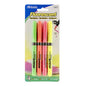 BAZIC Pen Style Fluorescent Highlighters w/Cushion Grip (4/Pack) [2321]