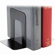 Business Source Heavy-gauge Steel Book Supports Black (Set of 2) [BSN42550] [BSN42550]