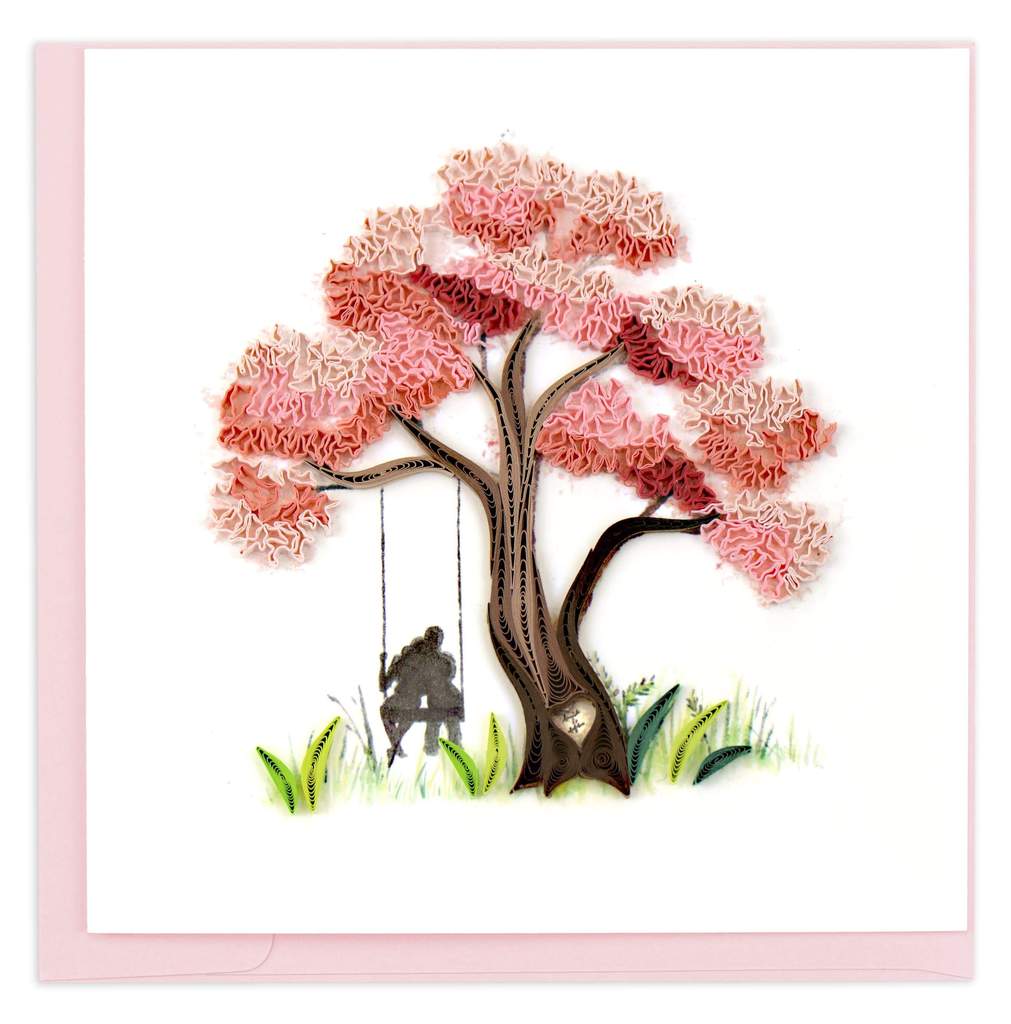 Quilled Blossoming Love Greeting Card [LV251]