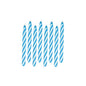 Candy Stripe Blue and White Birthday Candles 24 Pack [17105.01]