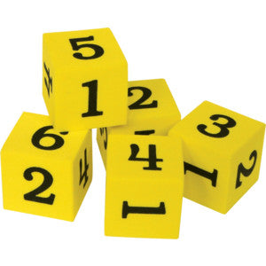 Foam Numbered Dice 1-6 [TCR20604]