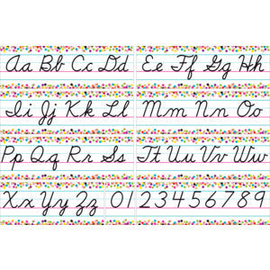 Confetti Cursive Writing Bulletin Board Display Set [TCR8764]