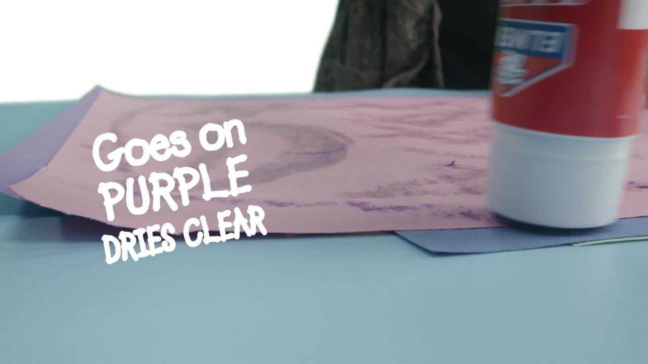 Elmer's Disappearing Purple School Giant Glue Sticks, Washable, 22 g Each, 3 Count