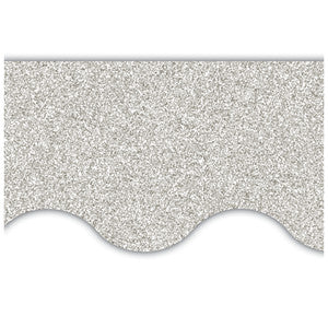 Silver Glitz Scalloped Border Trim [TCR77017]