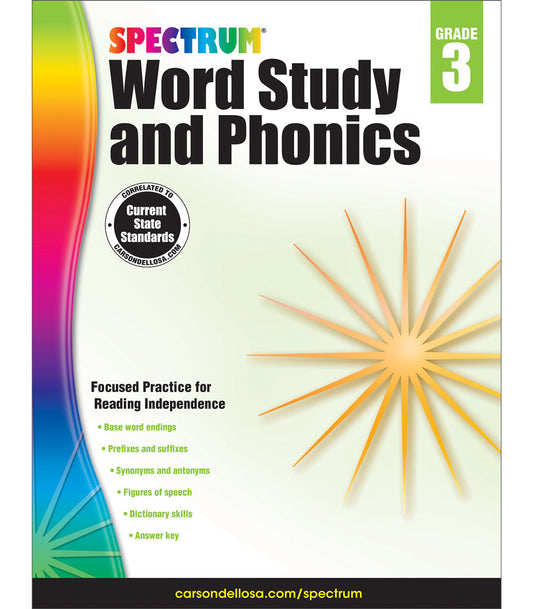 SPECTRUM WORD STUDY PHONICS GRADE 3 [CD704606]