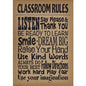 Burlap Classroom Rules Positive Poster [TCR7403]