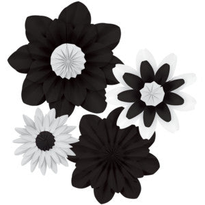 Black and White Paper Flowers [TCR8351]