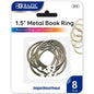 BAZIC 1.5 Metal Book Rings (8/Pack) [213]