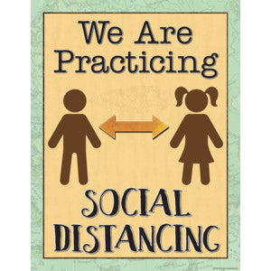 Travel the Map We are Practicing Social Distancing Chart [TCR7502]
