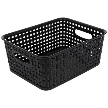 Black Woven Rectangle Basket - Small [5894159]