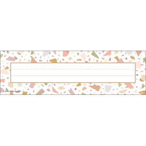 Terrazzo Tones Flat Name Plates [TCR7221]