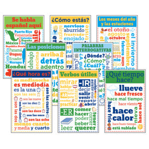 Spanish Chatter Charts 11x17 Pack of 8 [TCRCC3111]