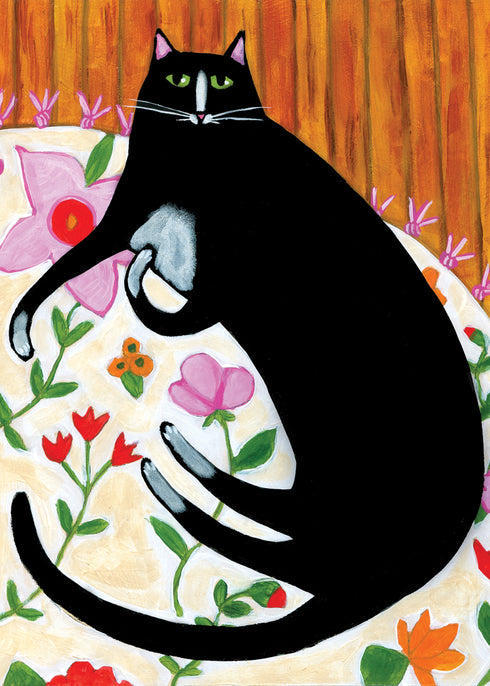 Cat on Rug Blank Greeting Card [2667BL]