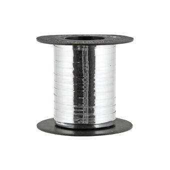 Silver Shimmer Ribbon for Balloons 3/16" Curling Ribbon 500 Yards [NB120]