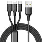 10 FT 3-in-1 USB Multi Charging Cable - Black [3C-10F-BLK]