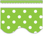 Lime Polka Dots Scalloped Border [TCR4669]