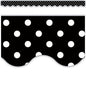 Black Polka Dots Scalloped Border [TCR4671]