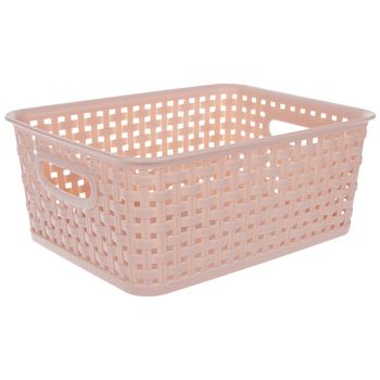 Pink Woven Rectangle Basket - Small [5894209]
