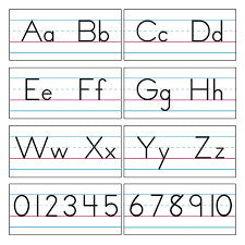 Basic Alphabet Zaner-Bloser Manuscript Bulletin Board Set [T1858]