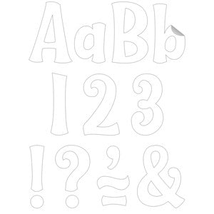 White 4" Wild Whimsy Self-Adhesive Letters Combo Pack [TCR9644]