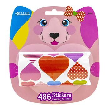 BAZIC Heart Sticker Rolls (486/Roll) [3866]