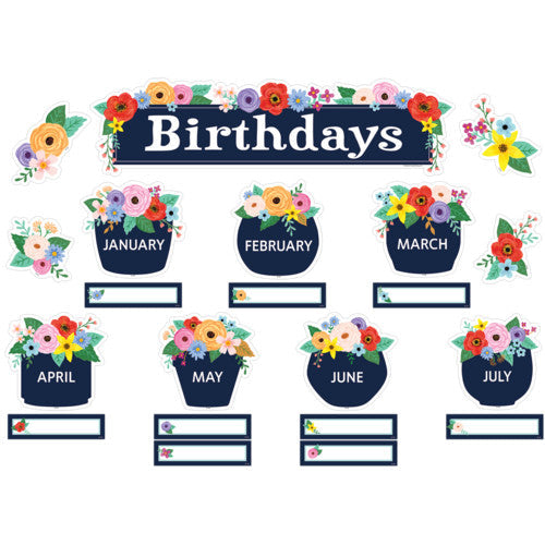 Wildflowers Birthdays Mini Bulletin Board [TCR6704]