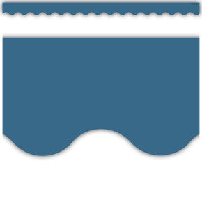 Slate Blue Scalloped Border Trim [TCR9091]