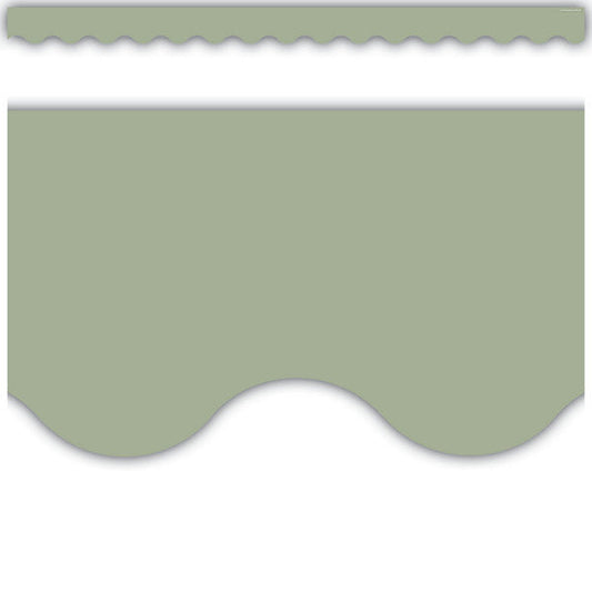 Sage Green Scalloped Border Trim [TCR7184]