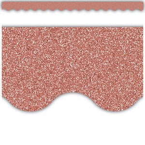 Rose Gold Glitz Scalloped Border Trim [TCR77019]