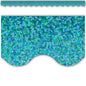 Teal Sparkle Scalloped Border Trim [TCR8792]