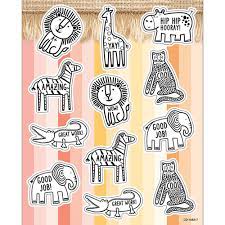 Safari Animals Shape Stickers [CD168317]