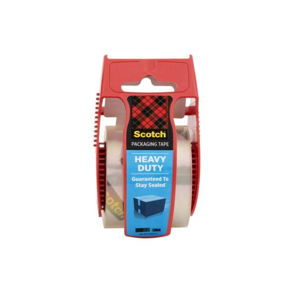 Scotch Heavy-Duty Shipping Tape With Dispenser, 1-7/8" x 22.2 Yd., Clear