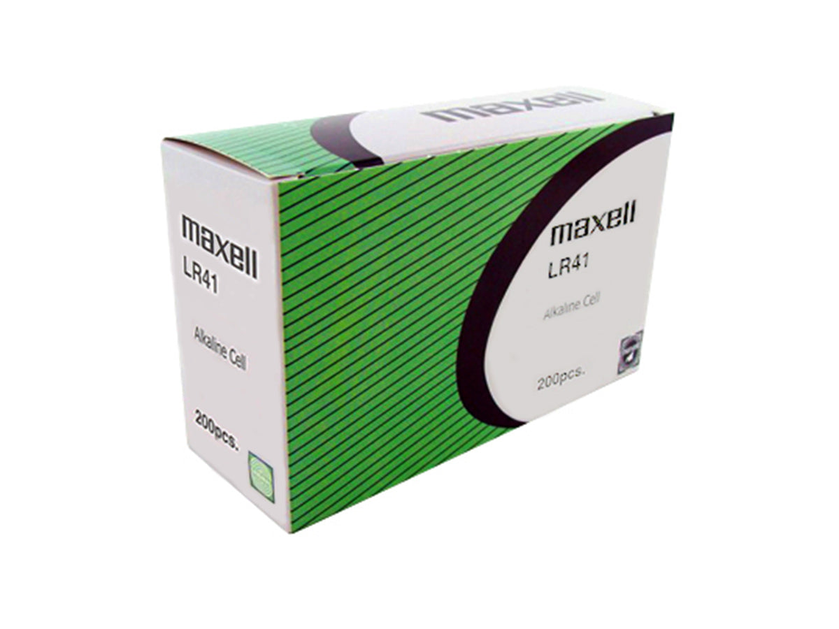 Maxell LR41 1.5V Alkaline Coin Cell Battery (AG3 392 192) - Hologram Packaging - 1 Piece Tear Strip (Minimum Qty of 2 Pieces)