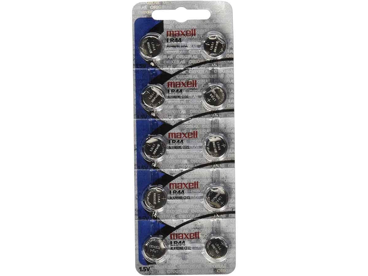 Maxell LR44 1.5V Alkaline Coin Cell Battery (A76 76A AG13 L1154 G13 V13GA 357) - Hologram Packaging - 1 Piece Tear Strip (Minimum Qty of 2 pieces)