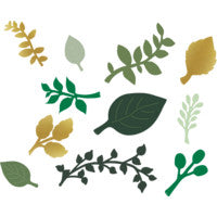 Green and Gold Paper Leaves [TCR8557]