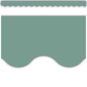Retreat Green Scalloped Border Trim [TCR9244]